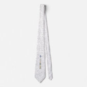 Biologisch diagram patroon zwarte verticale typogr stropdas (Voorkant)