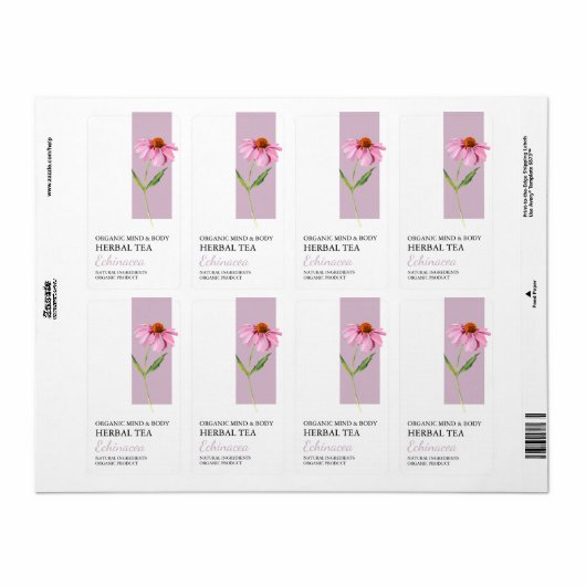 Biologisch Echinacea Kruidenthee Business Label (Full Sheet)