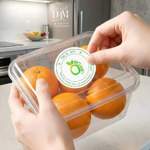 Biologisch Eco Vriendelijk , Gezonde Voedingsprodu Ronde Sticker