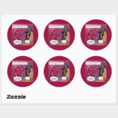 Biologisch en GMO Datum Grappig Ronde Sticker (Vel)