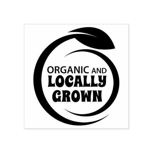 Biologisch en plaatselijk gekweekt Boerderij Rubberstempel (Afrduk)