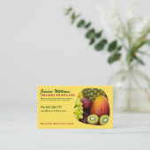 Biologisch fruit Fresh Vibrant Design met QR-code Visitekaartje (Staand voorkant)
