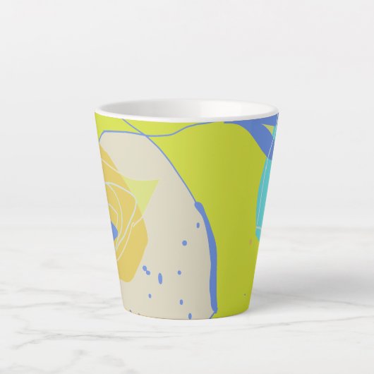 Biologisch, fruit zoals design latte mok (Voorkant)