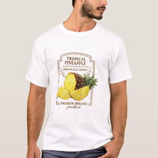 Biologisch gekweekte tropische ananas t-shirt