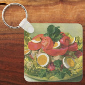 Biologisch gemengde groene mesclinsalade met vinta sleutelhanger (Voorkant)