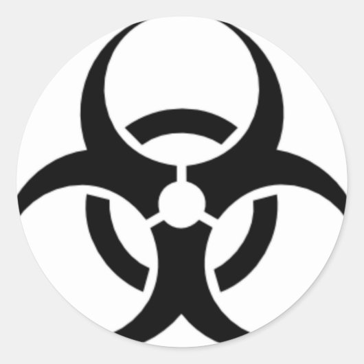 Biologisch gevaar 03 ronde sticker (Voorkant)
