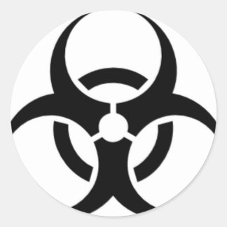 Biologisch gevaar 03 ronde sticker