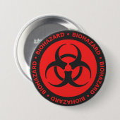 biologisch gevaar ronde button 7,6 cm (Voorkant /achterkant)