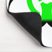 Biologisch gevaar symbool groen en zwart muismat (Hoek)