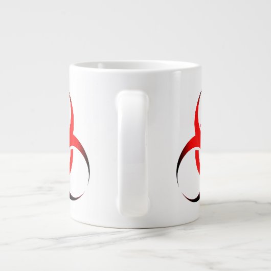 Biologisch gevaar Symbool rood en zwart Grote Koffiekop (Achterkant)