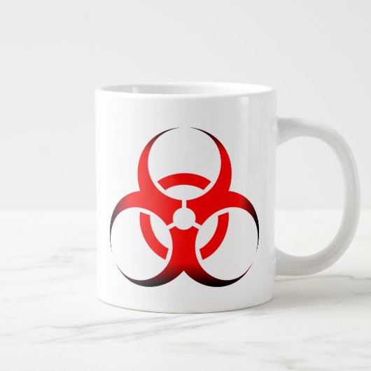 Biologisch gevaar Symbool rood en zwart Grote Koffiekop (Rechts)