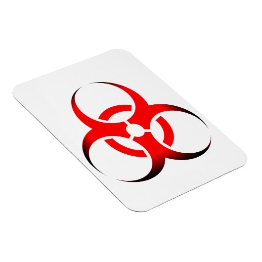 Biologisch gevaar Symbool rood en zwart Magneet (Rechterzijde)