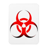 Biologisch gevaar Symbool rood en zwart Magneet (Verticaal)
