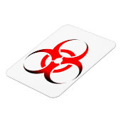 Biologisch gevaar Symbool rood en zwart Magneet (Linkerzijde)