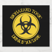 Biologisch gevaar Tonic Danger Bier Etiket (Enkel label)