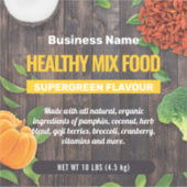 Biologisch Gezond Voedsel Product Etiket Sticker (Voorkant)