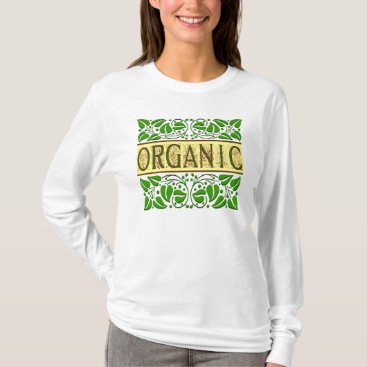 Biologisch Groen Gezegde met  Bladeren T-shirt (Voorkant)