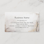 Biologisch groen Modern goud en groen Visitekaartje (Achterkant)