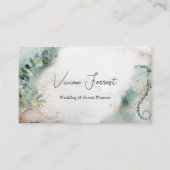 Biologisch groen Modern goud en groen Visitekaartje (Voorkant)