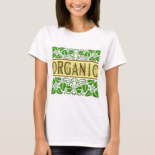 Biologisch Groen Slogan T-shirt (Voorkant)