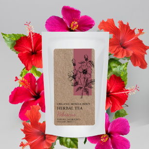 Biologisch Hibiscus Kruidenthee Kraft Business Lab Etiket