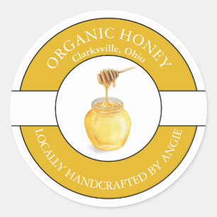 biologisch honingetiket ronde sticker