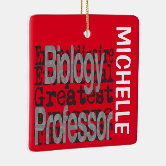 Biologisch hoogleraar Extraordinaire CUSTOM Keramisch Ornament (Rechts)