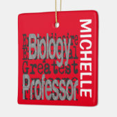 Biologisch hoogleraar Extraordinaire CUSTOM Keramisch Ornament (Links)