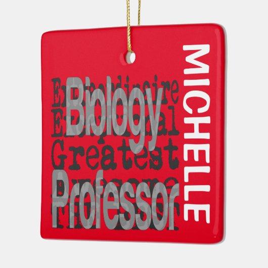 Biologisch hoogleraar Extraordinaire CUSTOM Keramisch Ornament (Links)