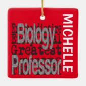 Biologisch hoogleraar Extraordinaire CUSTOM Keramisch Ornament (Achterkant)