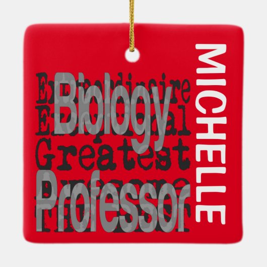 Biologisch hoogleraar Extraordinaire CUSTOM Keramisch Ornament (Achterkant)