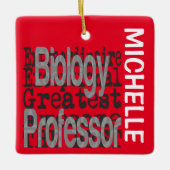 Biologisch hoogleraar Extraordinaire CUSTOM Keramisch Ornament (Voorkant)