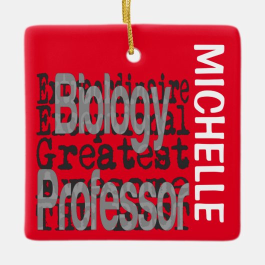 Biologisch hoogleraar Extraordinaire CUSTOM Keramisch Ornament (Voorkant)