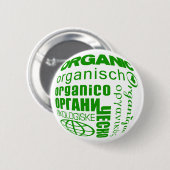 Biologisch in vele talen (Button) Ronde Button 5,7 Cm (Voorkant /achterkant)