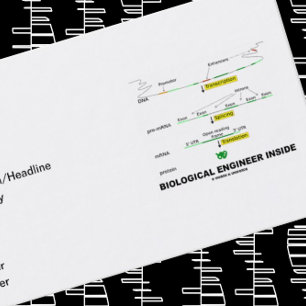 Biologisch ingenieur binnen (transcriptie) visitekaartje
