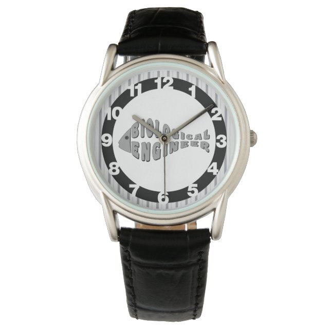 Biologisch ingenieur Gray Fish Horloge (Voorkant)