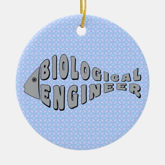 Biologisch ingenieur Grijze Vis Keramisch Ornament (Voorkant)