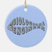 Biologisch ingenieur Grijze Vis Keramisch Ornament (Achterkant)