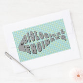 Biologisch ingenieur Grijze Vis Rechthoekige Sticker (Envelop)