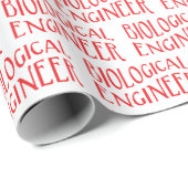 Biologisch ingenieur Red Wavy Text Cadeaupapier (Rol Hoek)