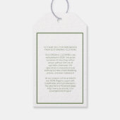 Biologisch katoen business hart laat zorg en info cadeaulabel (Achterkant)