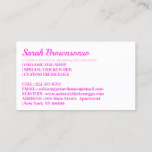 Biologisch kippenhok visitekaartje (Achterkant)