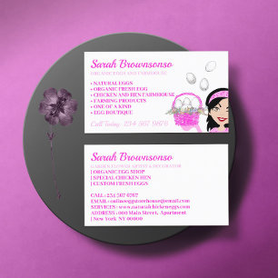 Biologisch kippenhok visitekaartje