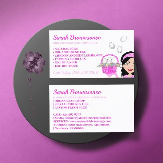 Biologisch kippenhok visitekaartje