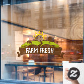 Biologisch Klein Bedrijf met Verse Producten Raamsticker (Cafe Raam)