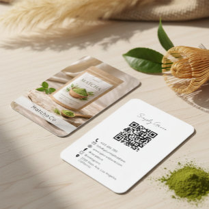 Biologisch Matcha Poeder Natuurlijke Matcha QR Cod Visitekaartje