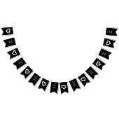 Biologisch minimalistisch natuurlijk bruiloft zwar vlaggetjes (Alle)