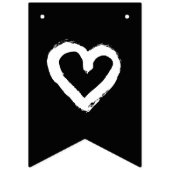 Biologisch minimalistisch natuurlijk bruiloft zwar vlaggetjes (Derde vlag)