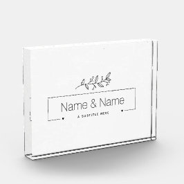 Biologisch minimalistisch natuurlijk trouwdesign B Fotoblokken