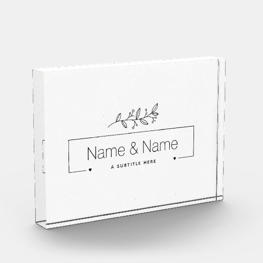 Biologisch minimalistisch natuurlijke bruiloft ONT Fotoblokken (Links)